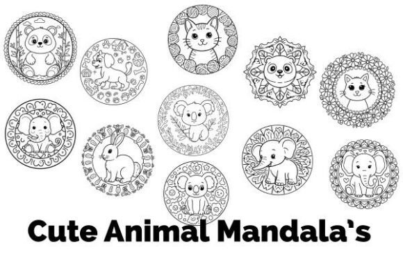 Download Cute Animal Mandala Clipart Files - Premium Resources