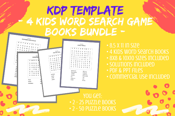 Download 4 Fun KDP Kids Word Search Puzzle Books - Kdp kids Collection