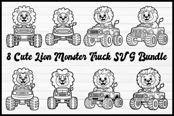 Download Cute Lion Monster Truck SVG Bundle - Premium Resources