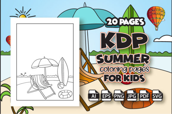 Download KDP Summer Coloring Pages for Kids - Kdp summer Collection