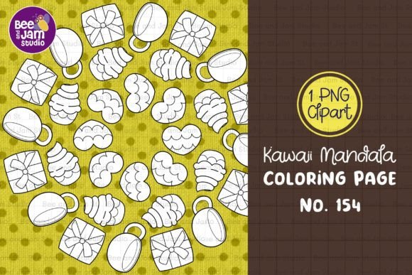 Download KDP Kids Coloring Kawaii Mandala-154 - Kdp kids Collection
