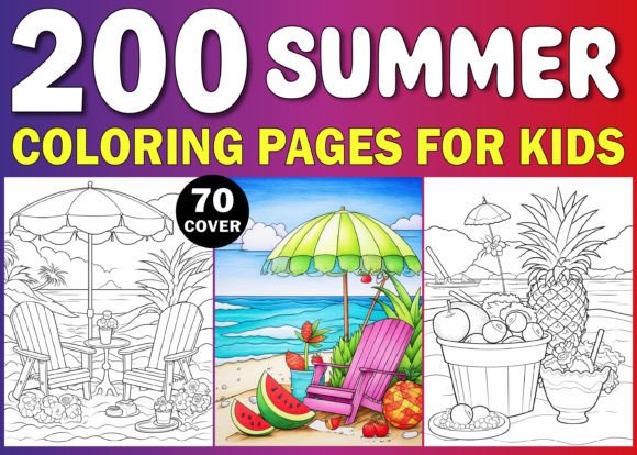 Download KDP Summer Coloring Pages for Kids - Kdp summer Collection