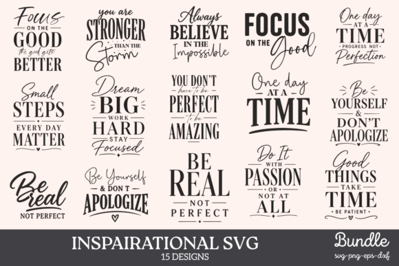 Download Inspirational Quotes SVG Bundle - Premium Resources